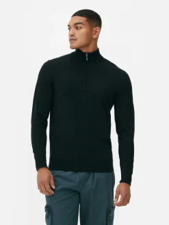 Jersey De Punto Con Media Cremallera