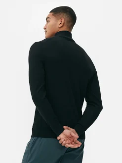 Jersey De Punto Con Media Cremallera