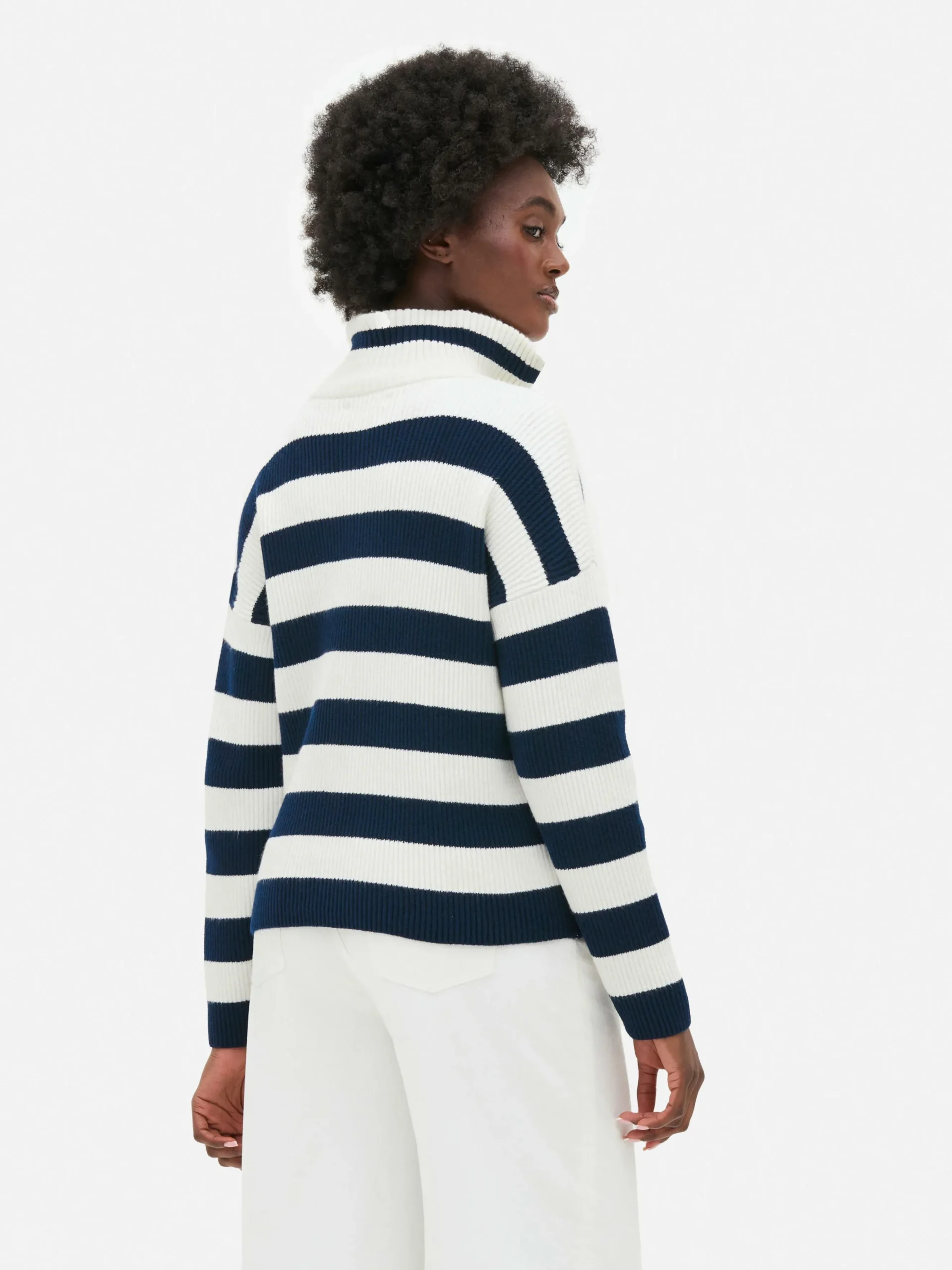 Jersey De Punto Con Media Cremallera