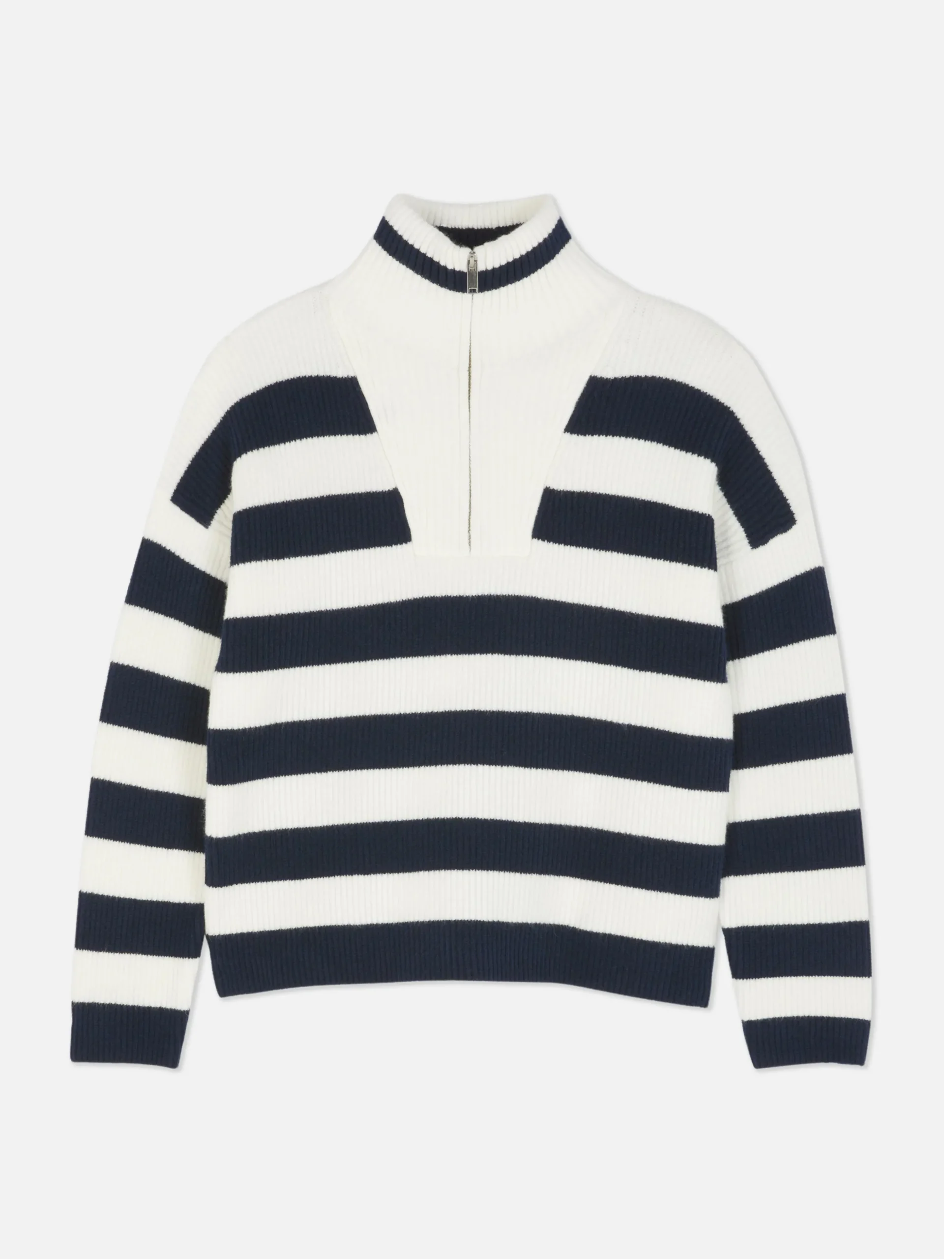 Jersey De Punto Con Media Cremallera