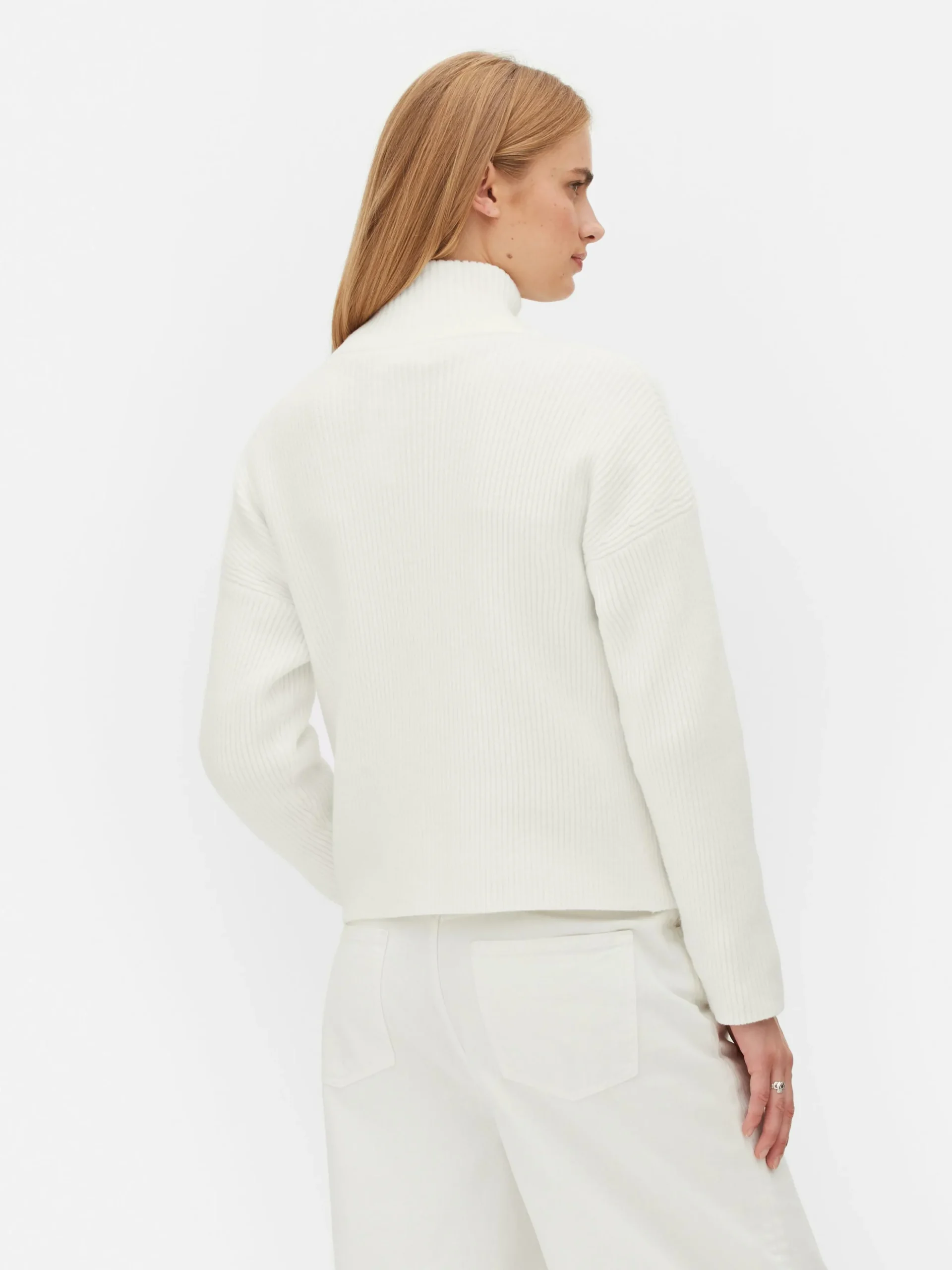 Jersey De Punto Con Media Cremallera