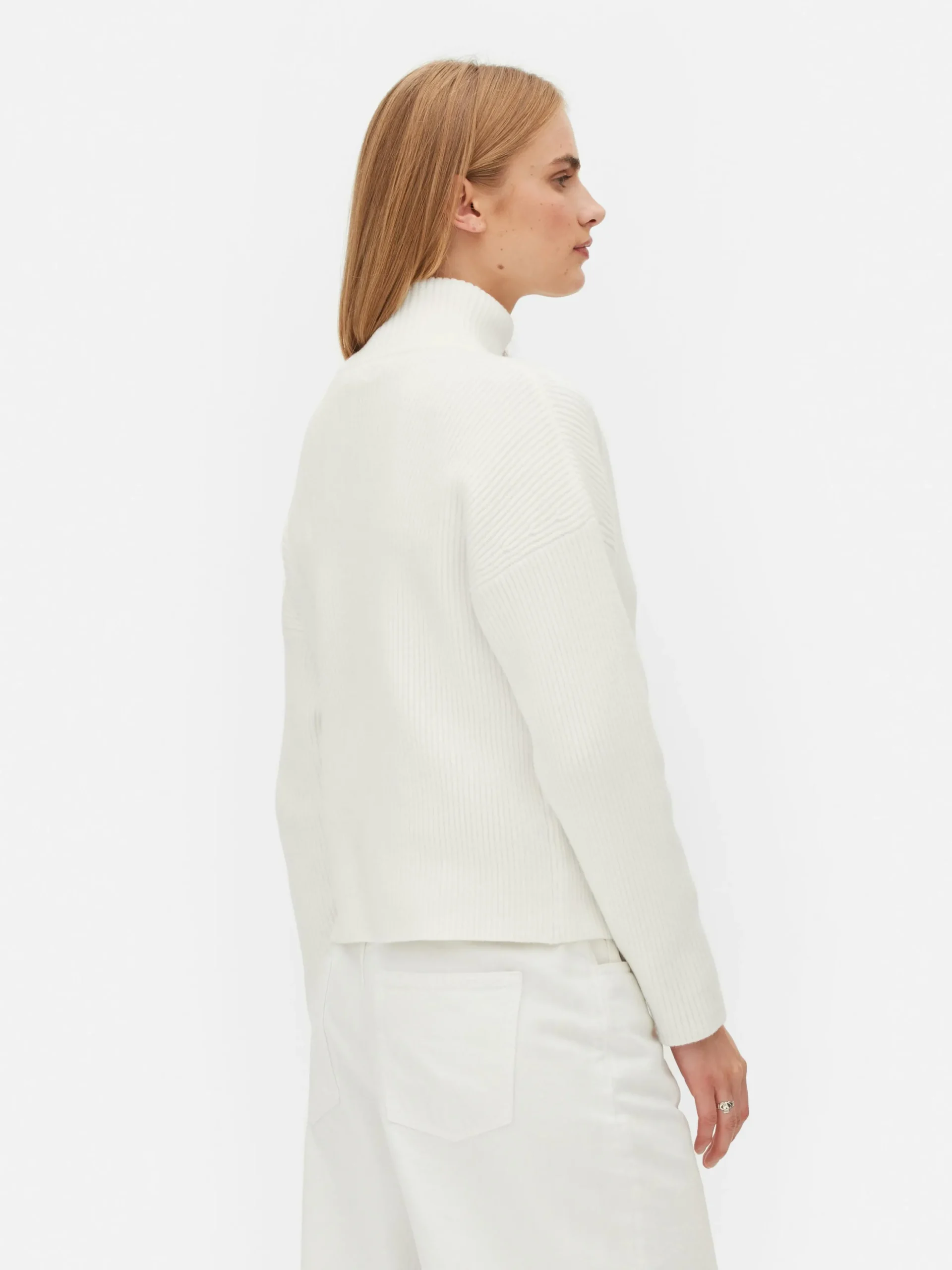 Jersey De Punto Con Media Cremallera