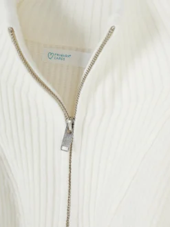 Jersey De Punto Con Media Cremallera