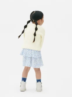 Jersey De Punto De Ochos Con Flores Bordadas