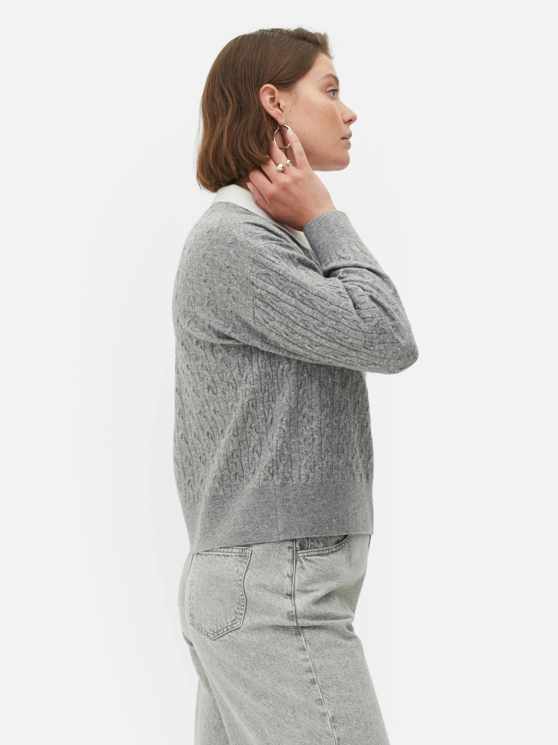 Jersey De Punto De Ochos Con Cuello