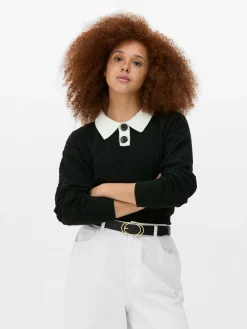 Jersey De Punto De Ochos Con Cuello