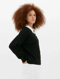 Jersey De Punto De Ochos Con Cuello