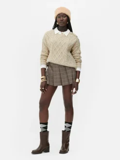 Jersey De Punto De Ochos Con Botones De Rita Ora