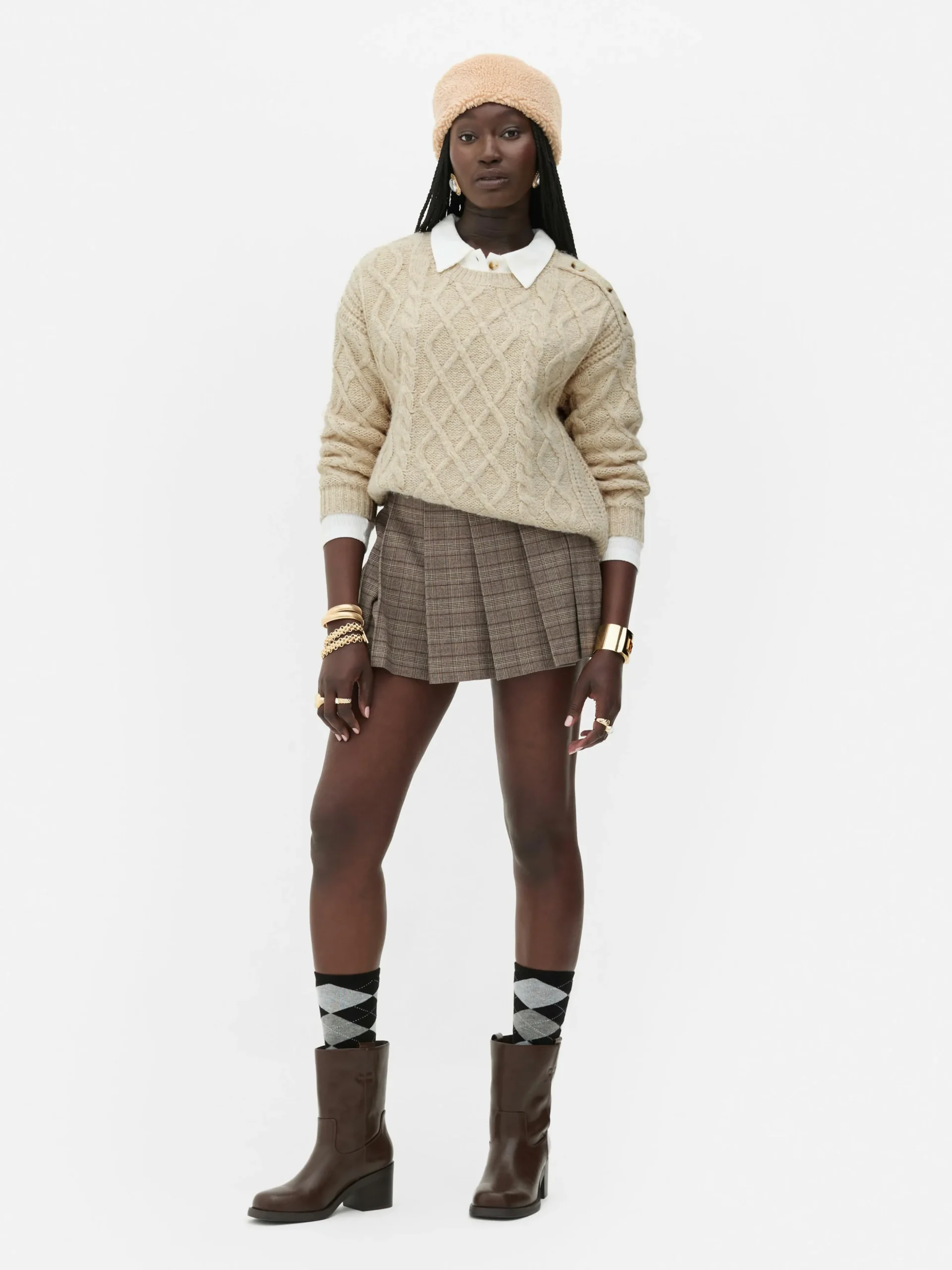 Jersey De Punto De Ochos Con Botones De Rita Ora