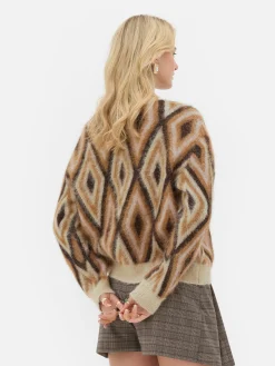 Jersey De Punto De Rombos De Rita Ora