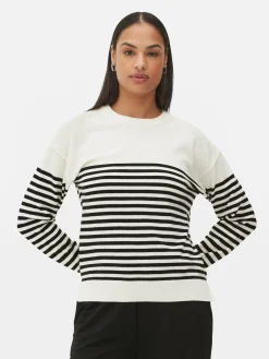 Jersey De Punto Fino Con Cuello Redondo