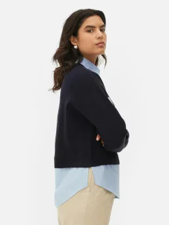 Jersey Y Camisa De Punto Con Eslogan Dos En Uno