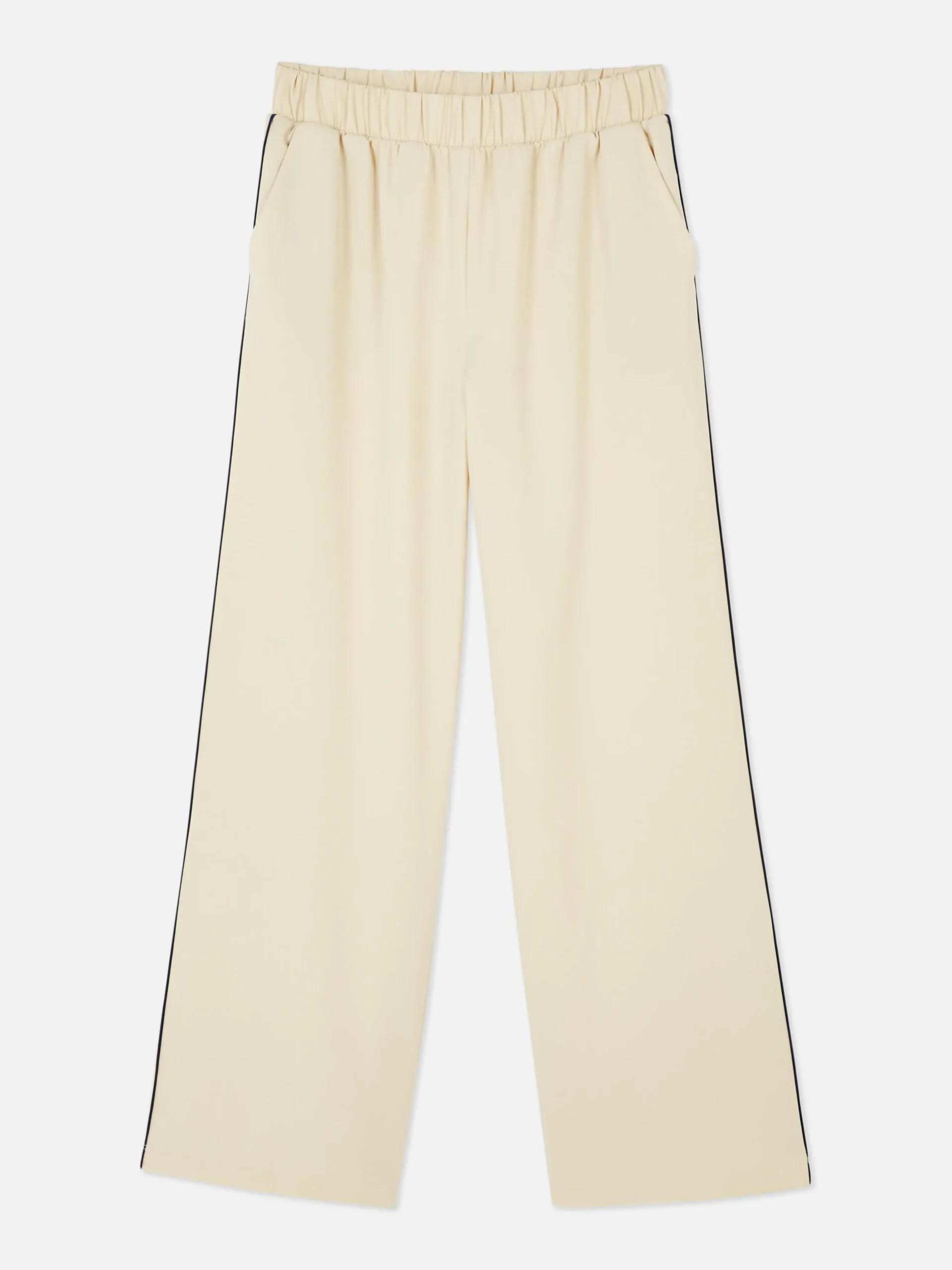 Joggers Anchos Con Detalle De Rayas