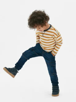 Joggers Cargo En Tejido Vaquero