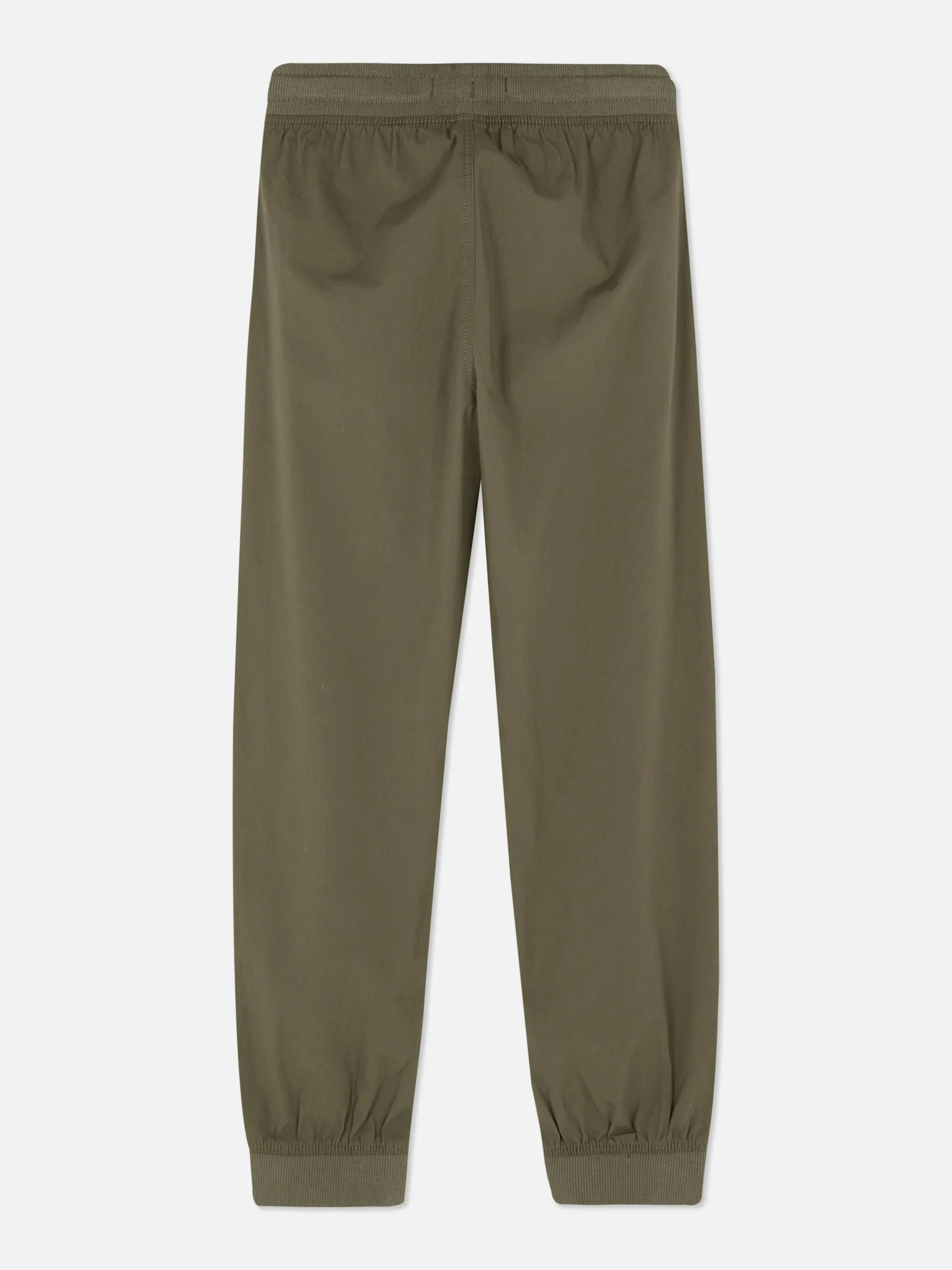 Joggers De Popelina Con Bajos Ajustados