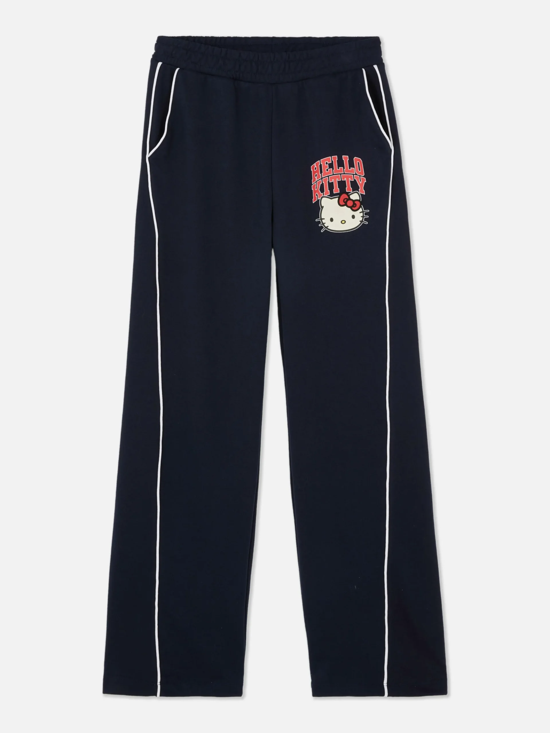 Joggers Rectos Con Raya Lateral De Hello Kitty