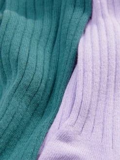 Juego De 2 Pares De Leotardos Acanalados