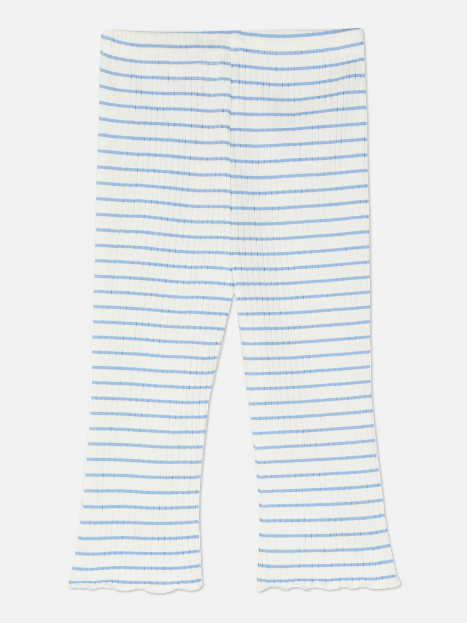 Leggings Acampanados Y Acanalados A Rayas