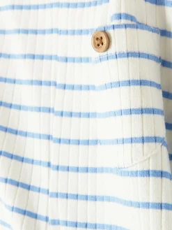 Leggings Acampanados Y Acanalados A Rayas