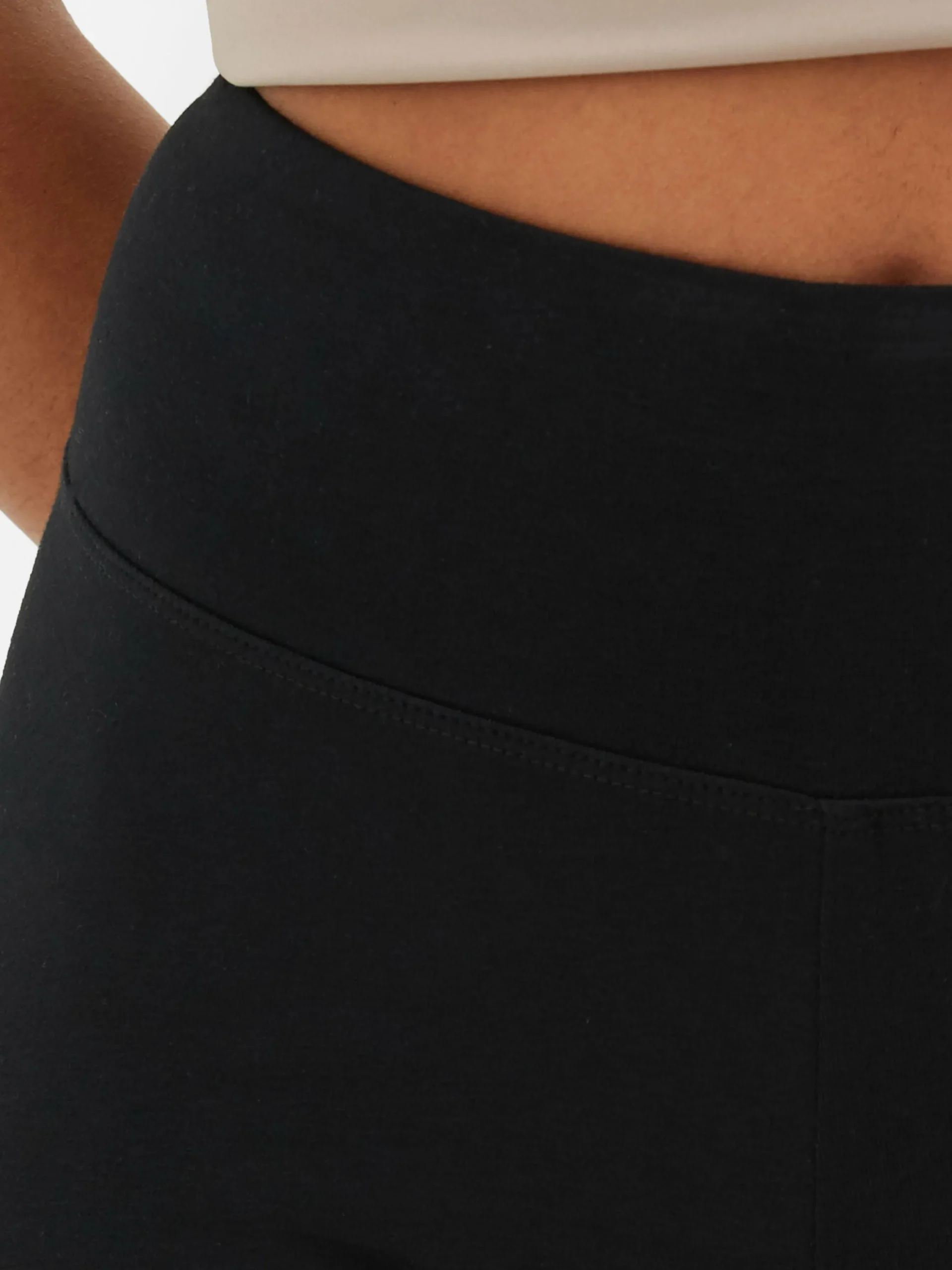 Leggings De Punto De Talle Alto