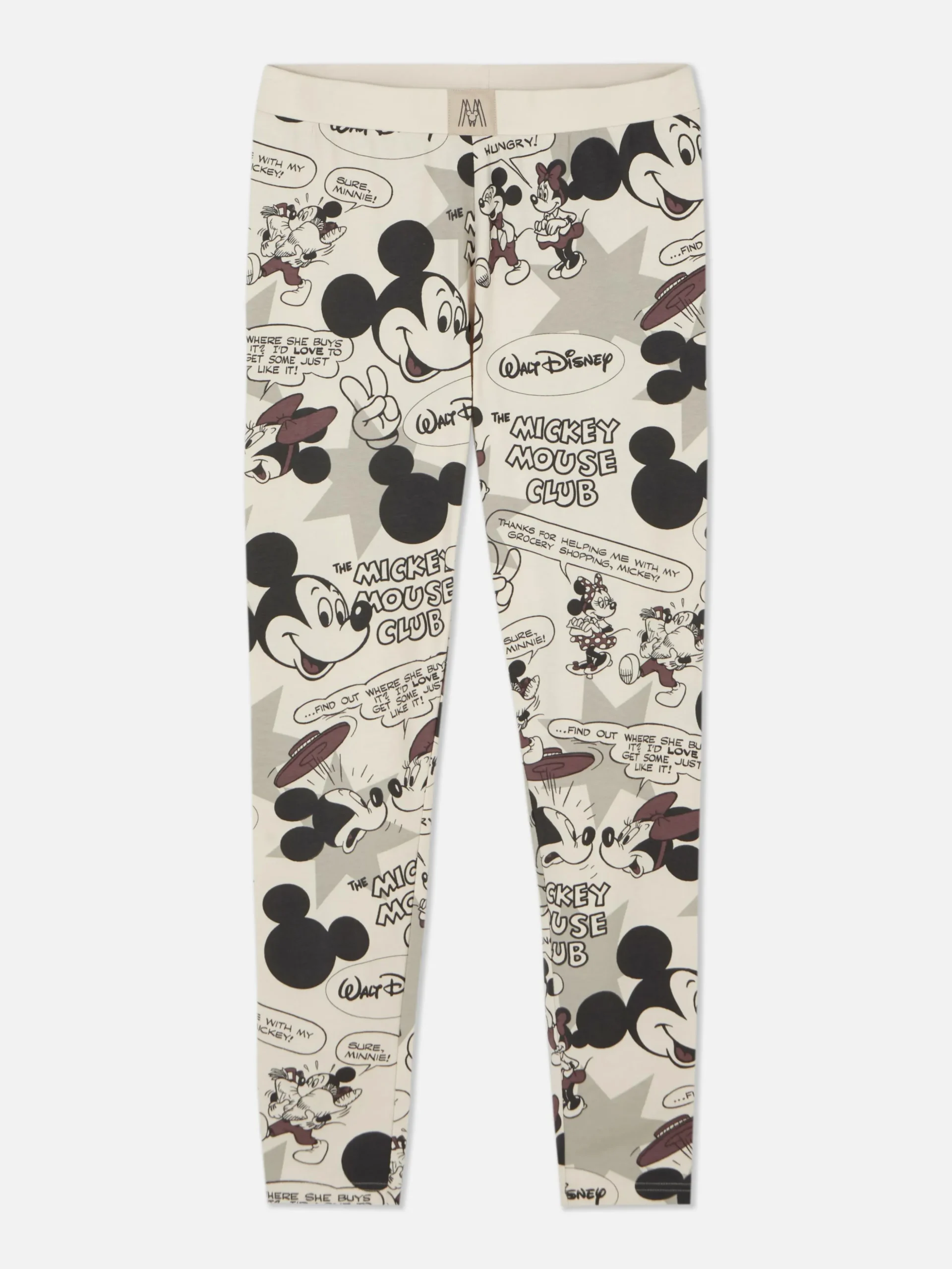 Leggings Largos Con Diseño De Comic De Mickey Mouse