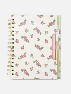 Libreta A5 Con Estampado De Rosas