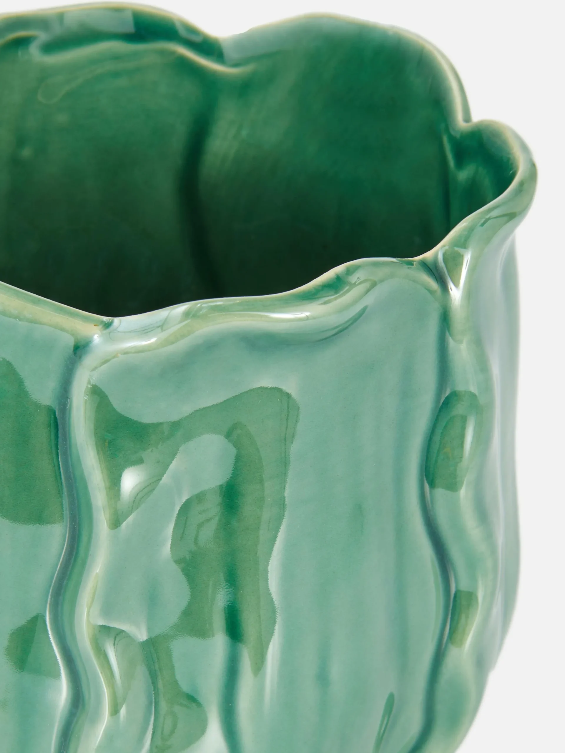 Maceta Brillante Con Diseño Abstracto