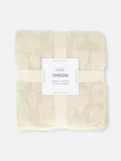 Manta Con Textura Cepillada Estampada