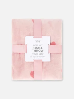 Manta Suave Con Estampado De Corazones