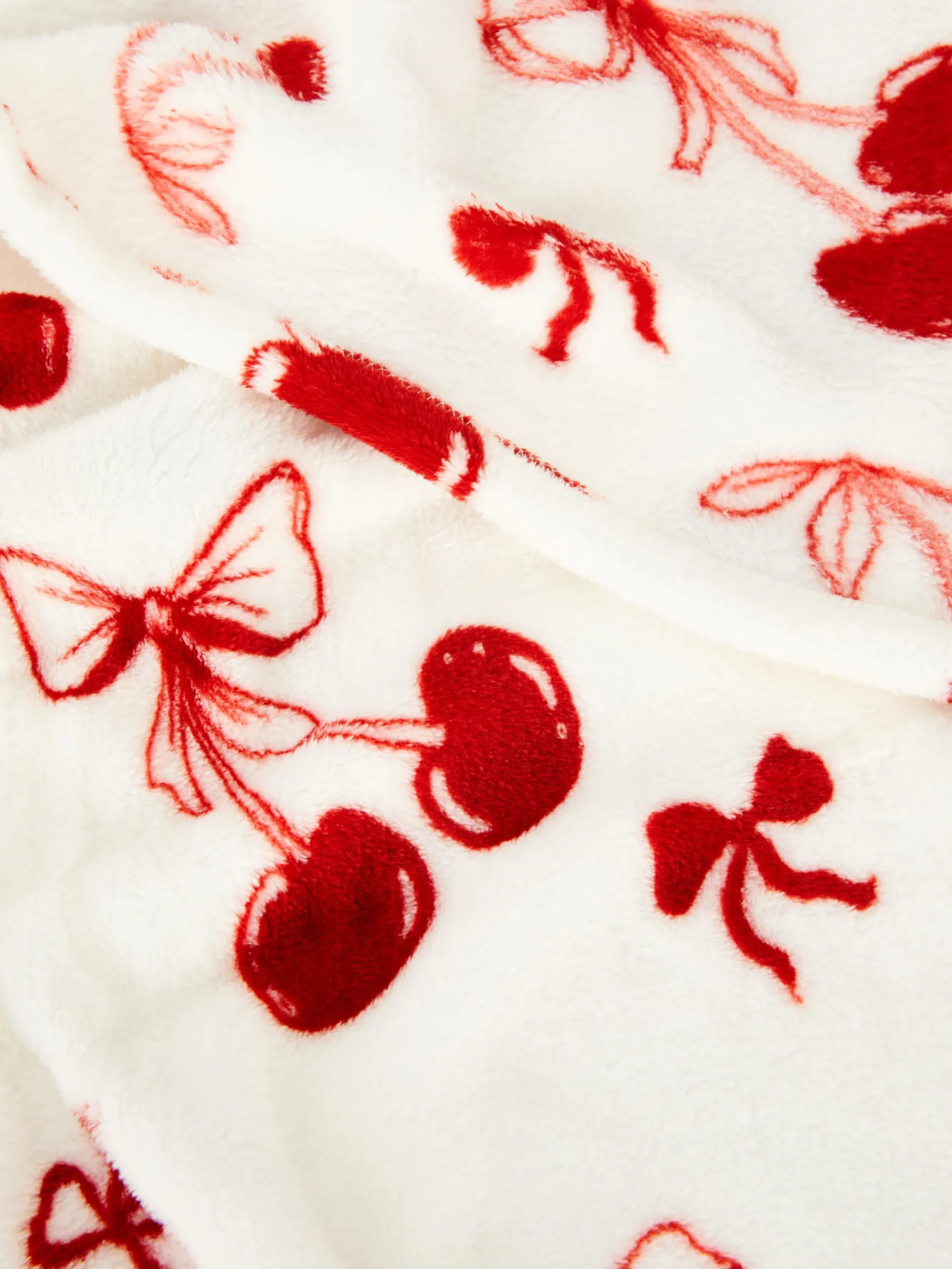 Manta Ultrasuave Estampado De Cerezas