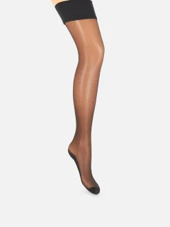 Medias De Liga De 15 Deniers Con Costura Trasera