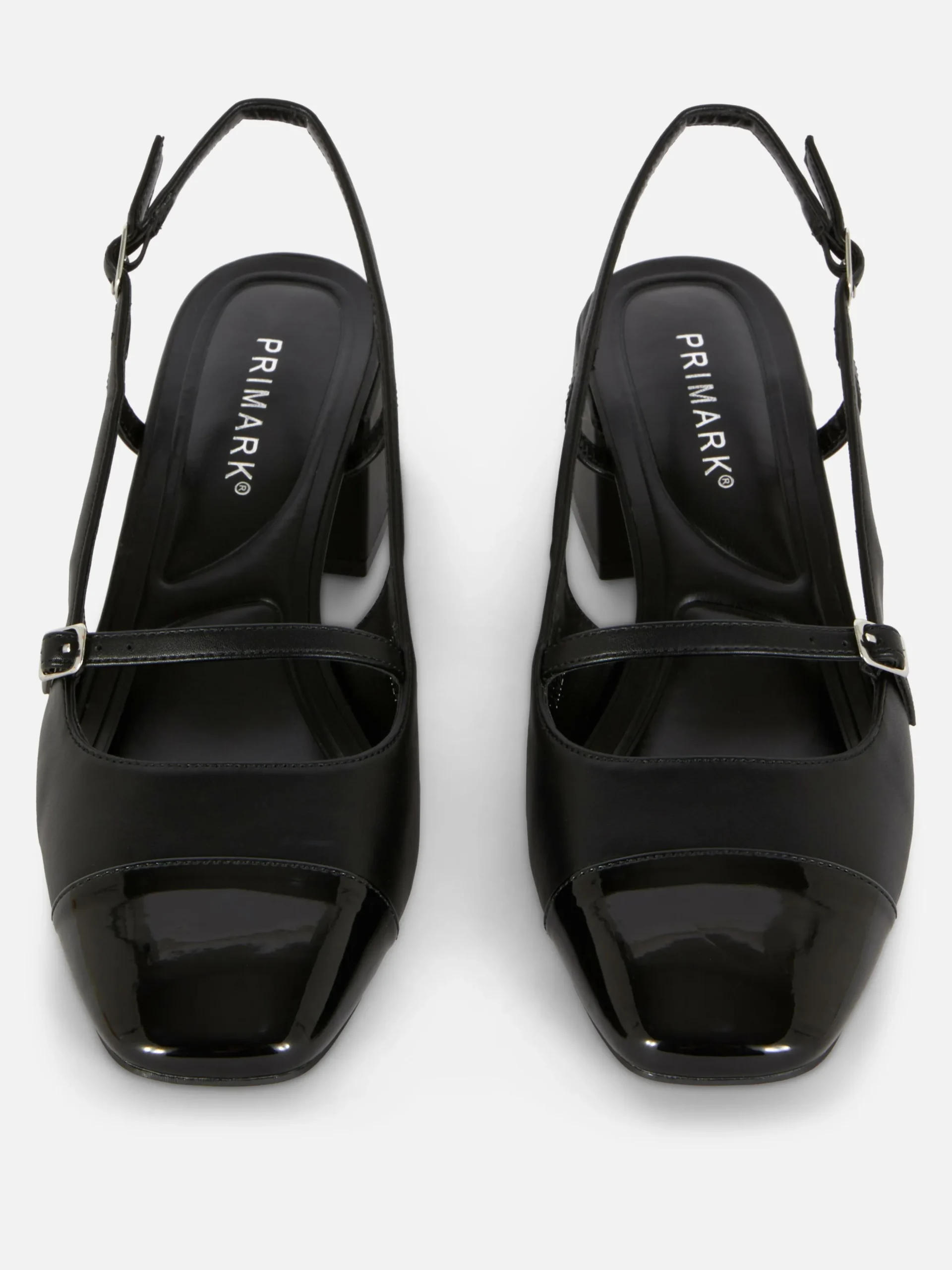 Merceditas Con Tacón Ancho Y Tira En El Talón