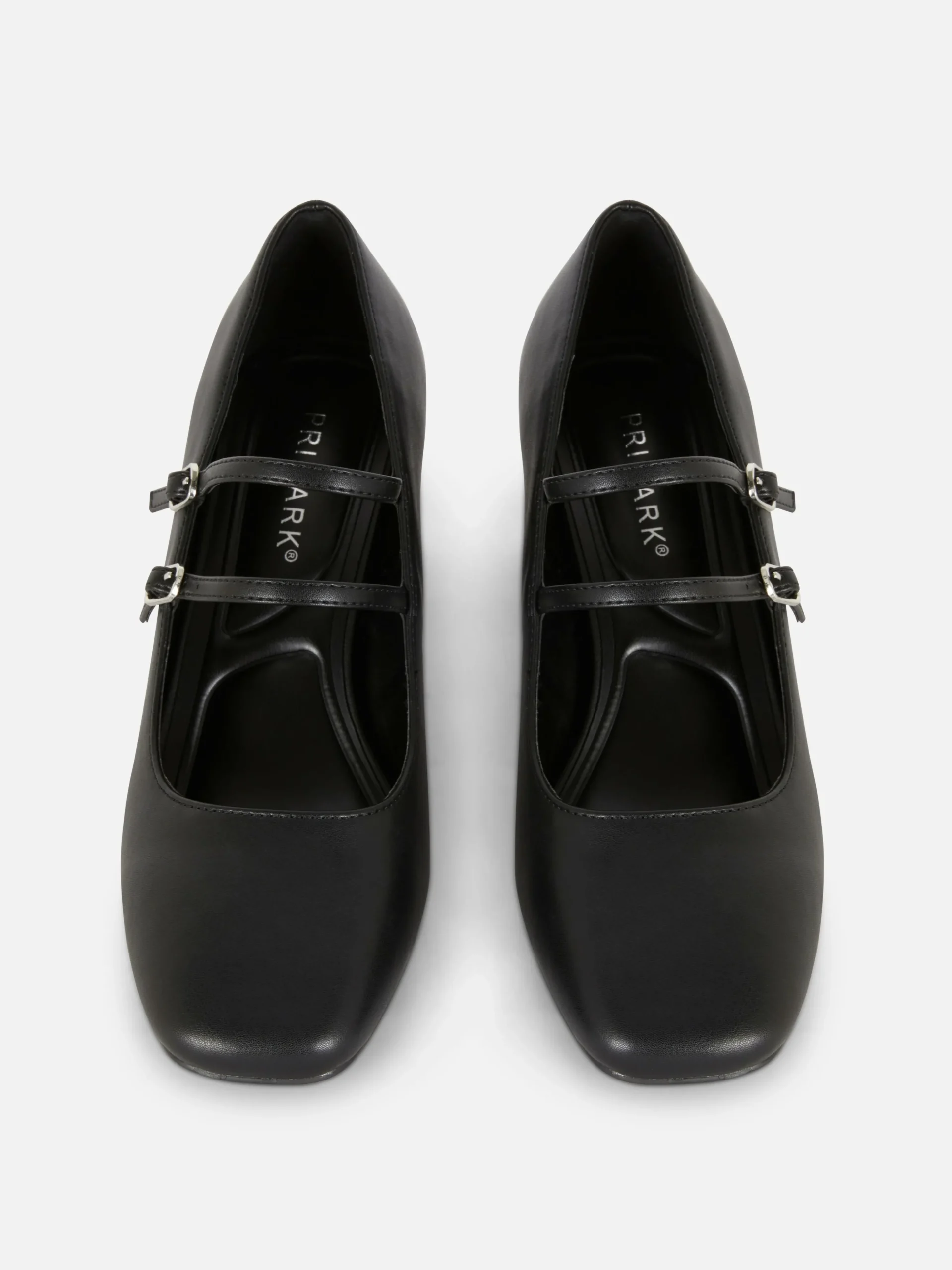 Merceditas De Tacón De Piel Sintética