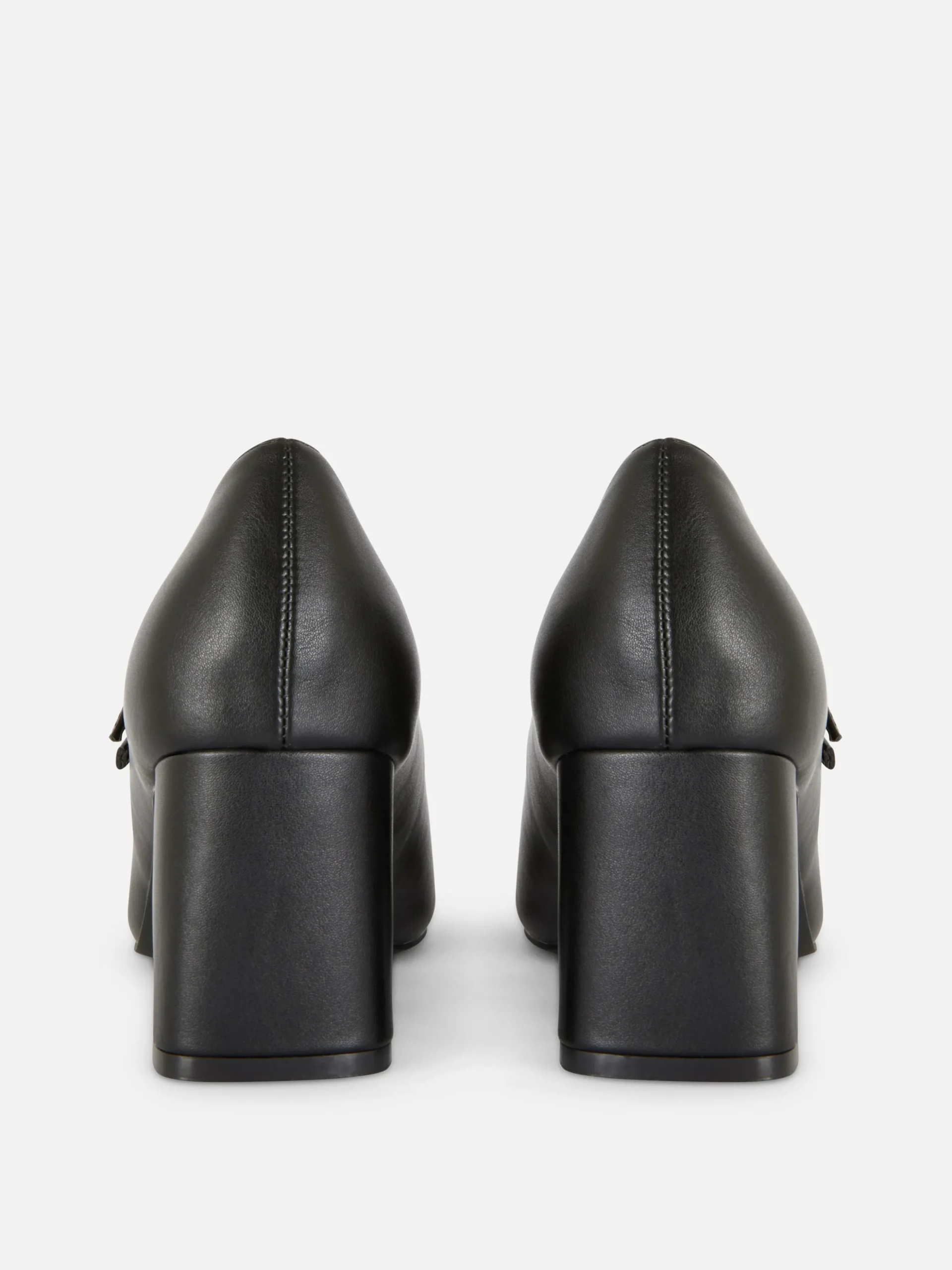 Merceditas De Tacón De Piel Sintética