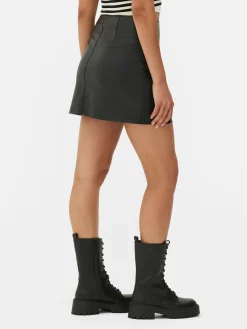 Minifalda De Cuero Sintético