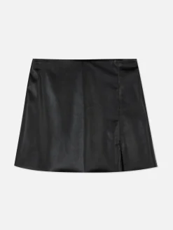 Minifalda De Cuero Sintético