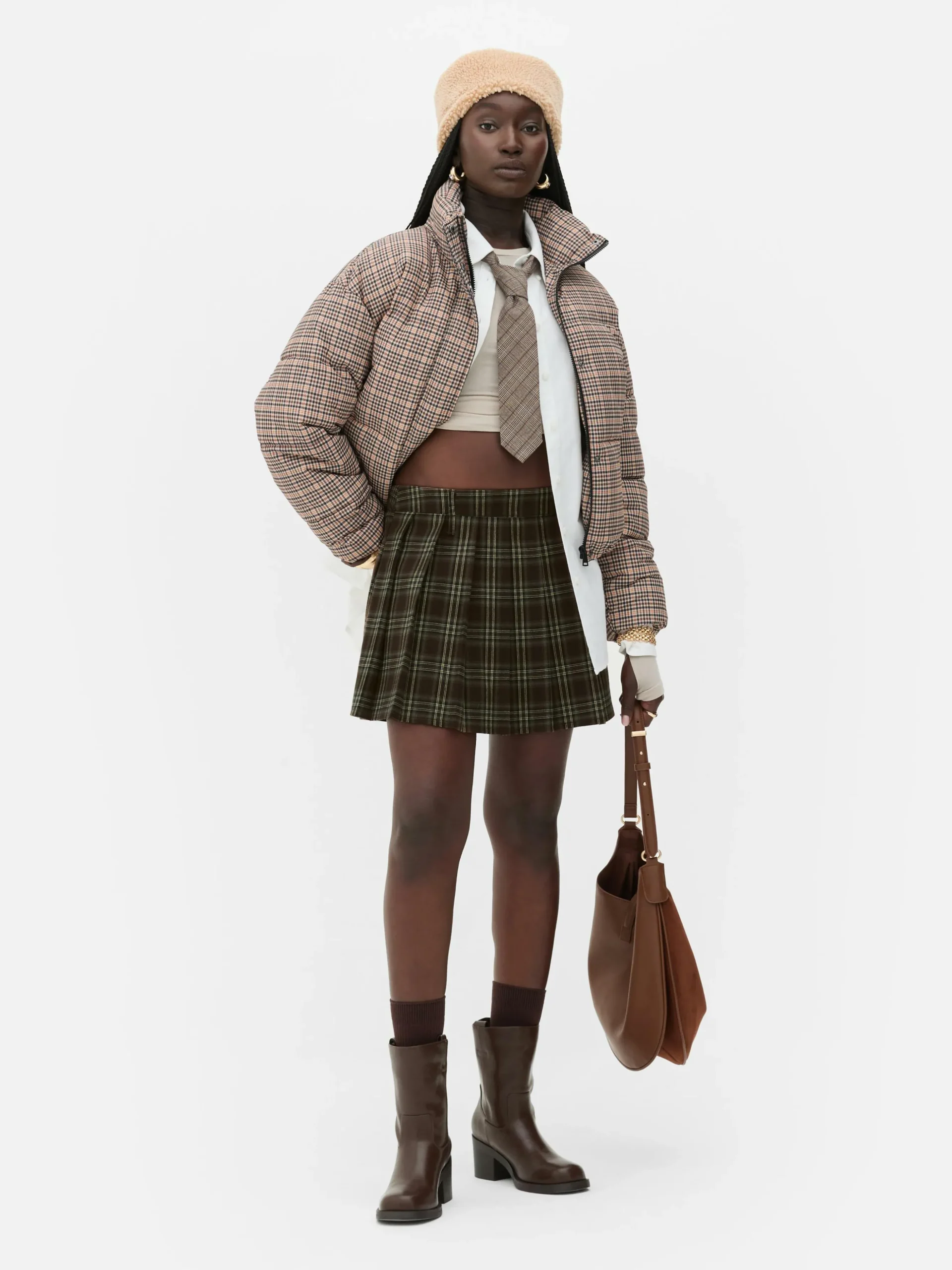 Minifalda Plisada A Cuadros De Rita Ora