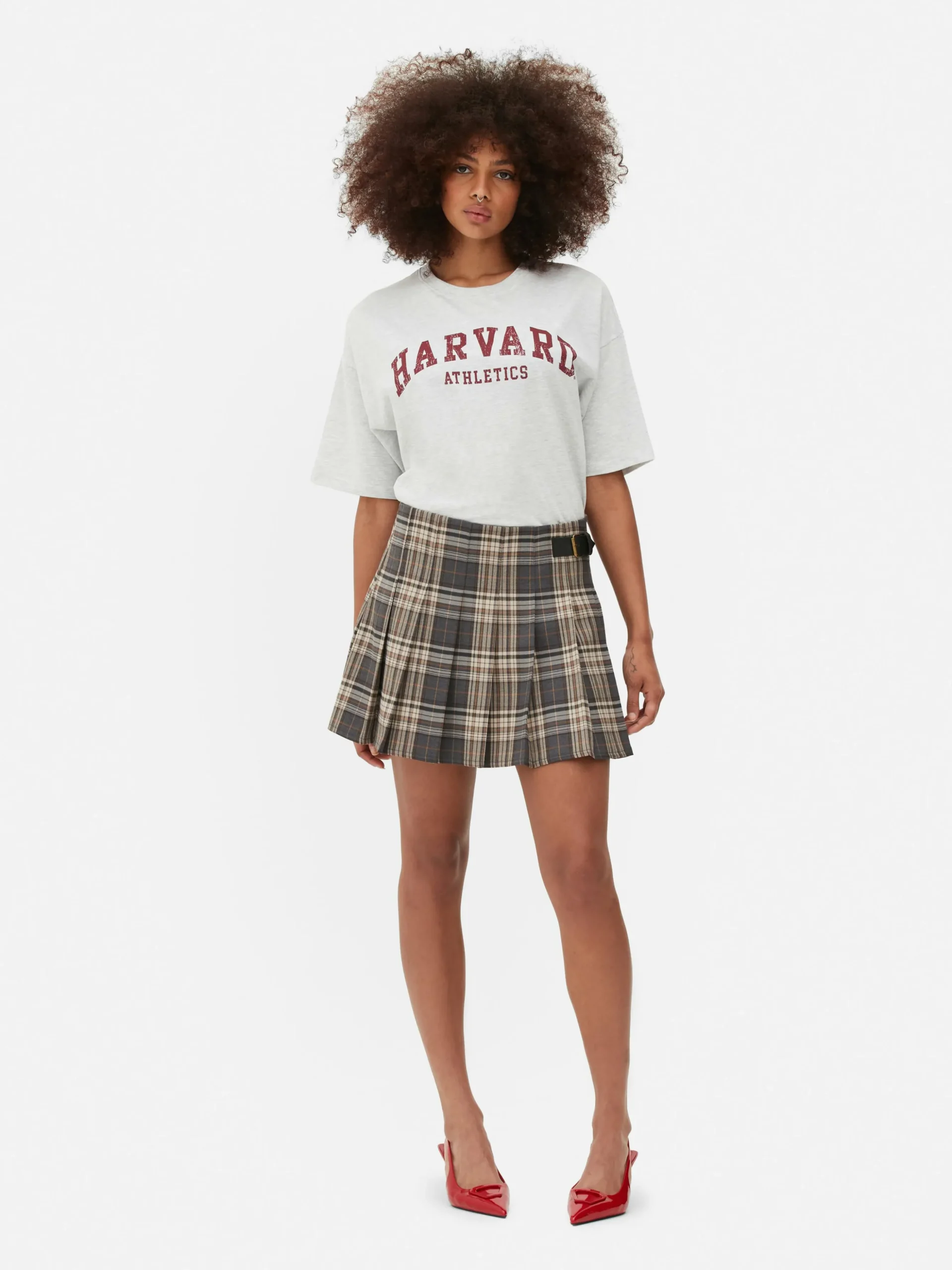 Minifalda Plisada Con Cinturón