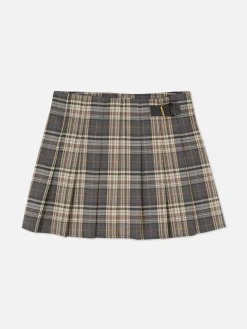 Minifalda Plisada Con Cinturón