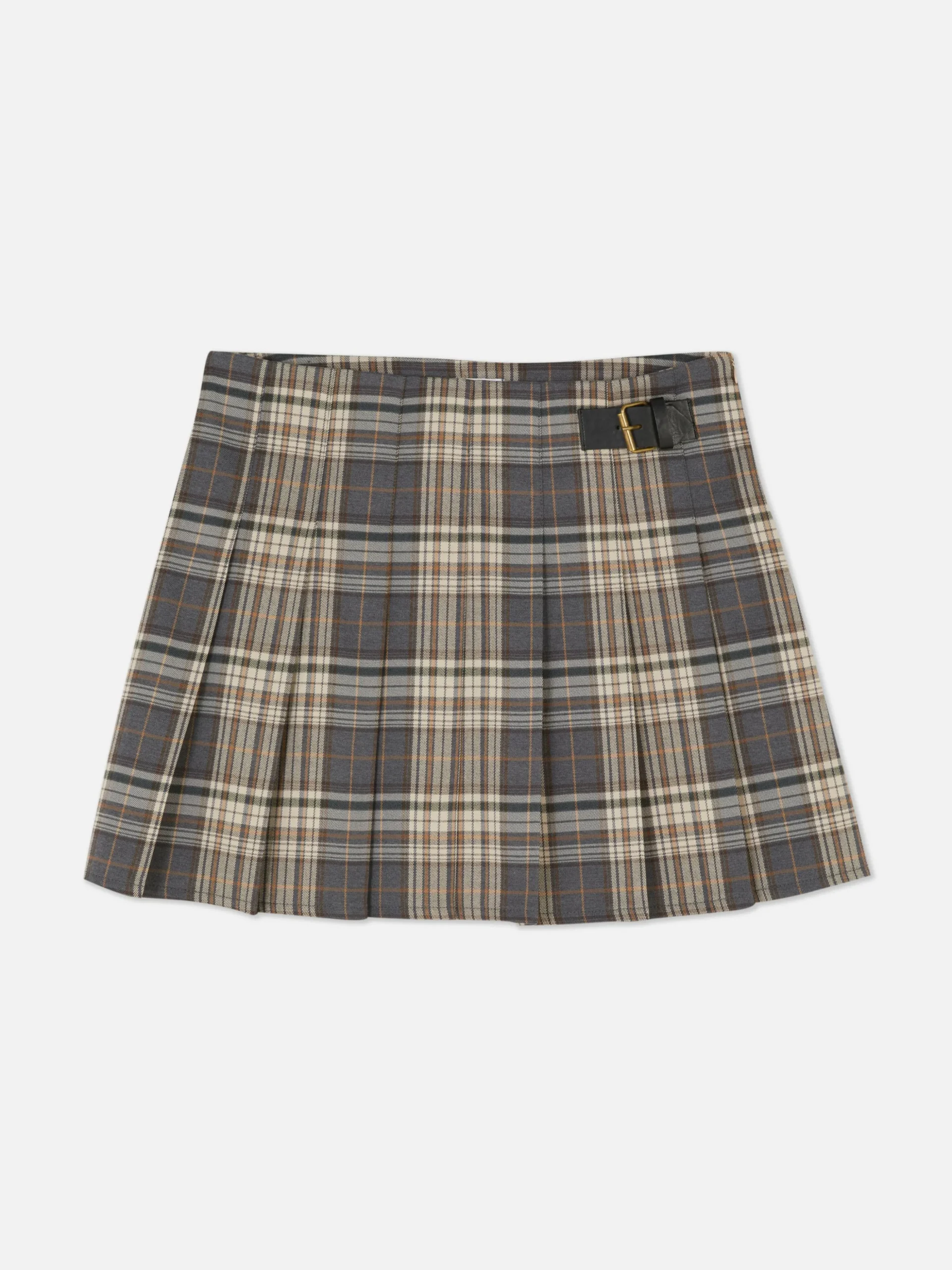 Minifalda Plisada Con Cinturón