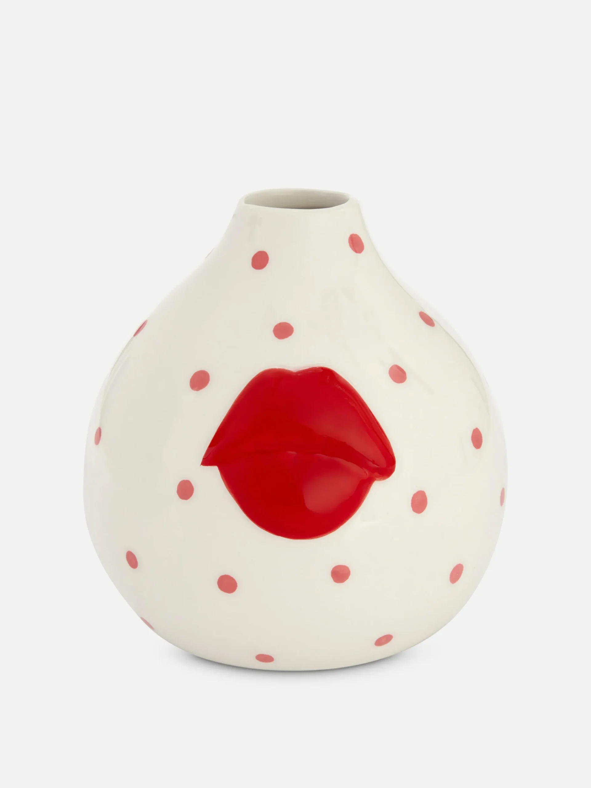 Minijarrón Con Adorno De Labios