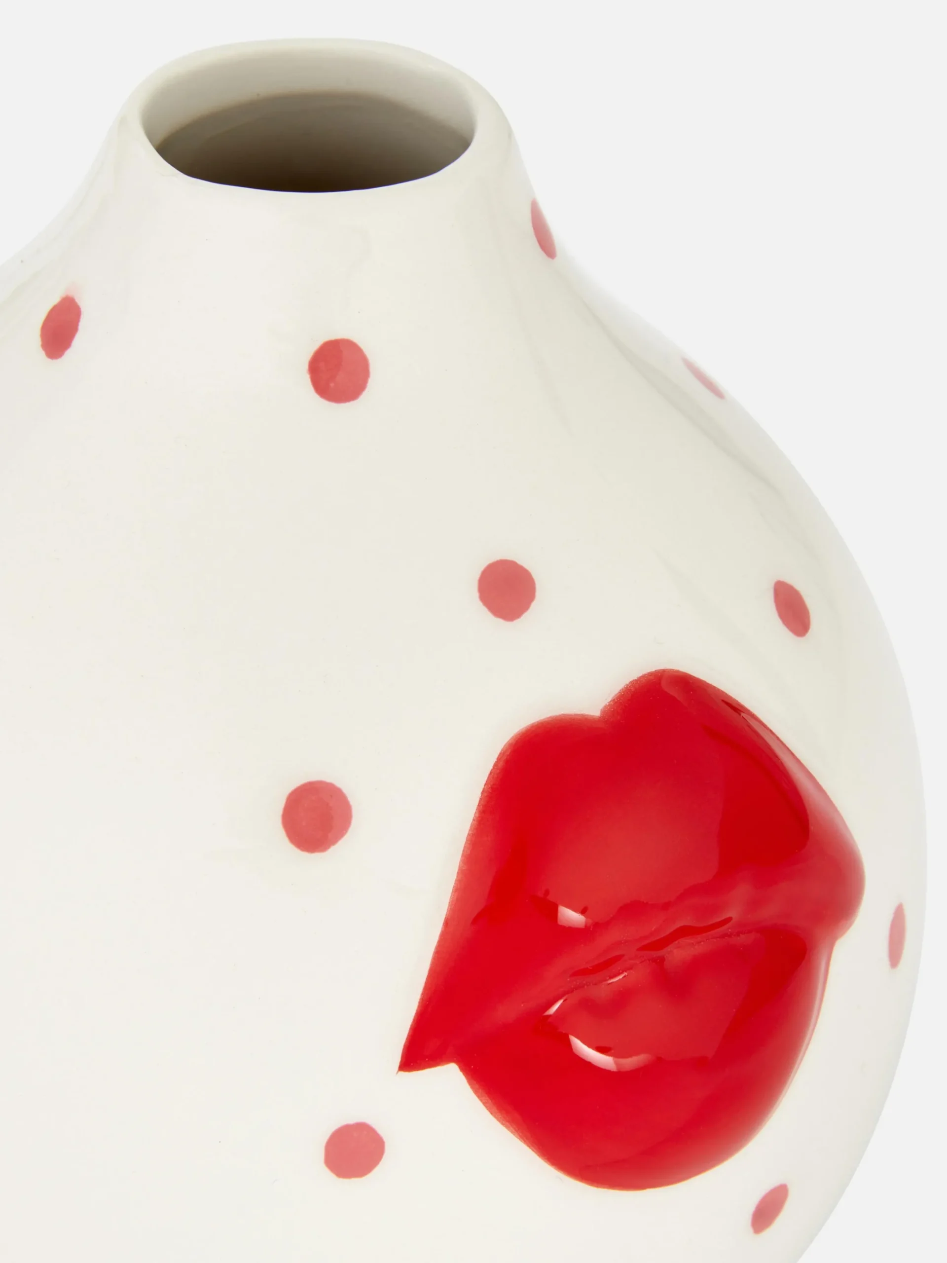 Minijarrón Con Adorno De Labios