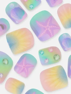 Miniuñas Postizas Brillantes Con Efecto Degradado De PS...