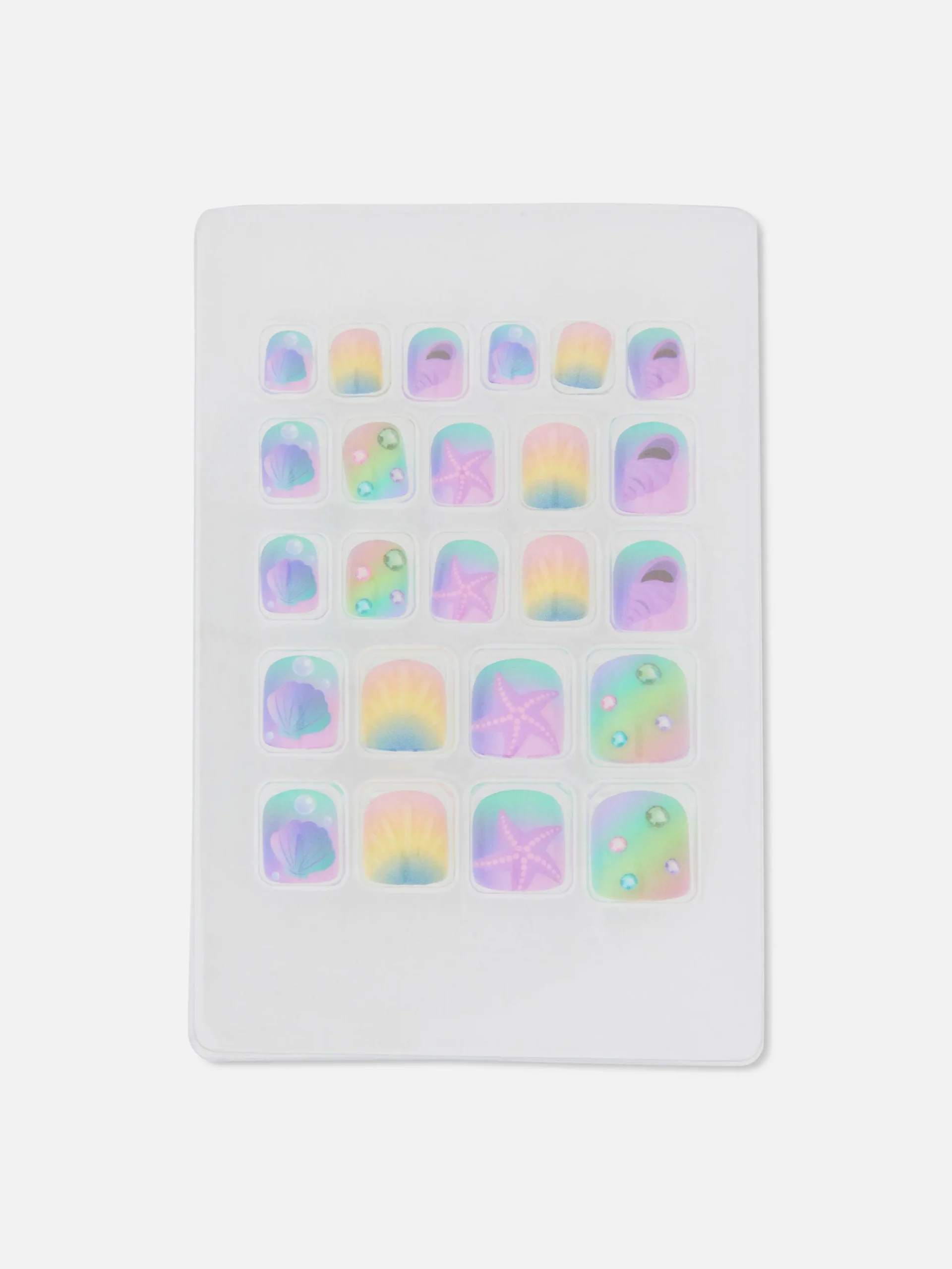 Miniuñas Postizas Brillantes Con Efecto Degradado De PS...