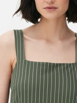 Mono Largo A Rayas Sin Mangas