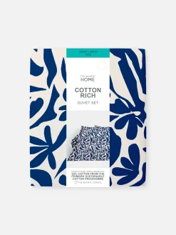 Nórdico Con Hojas Abstractas Para Cama King