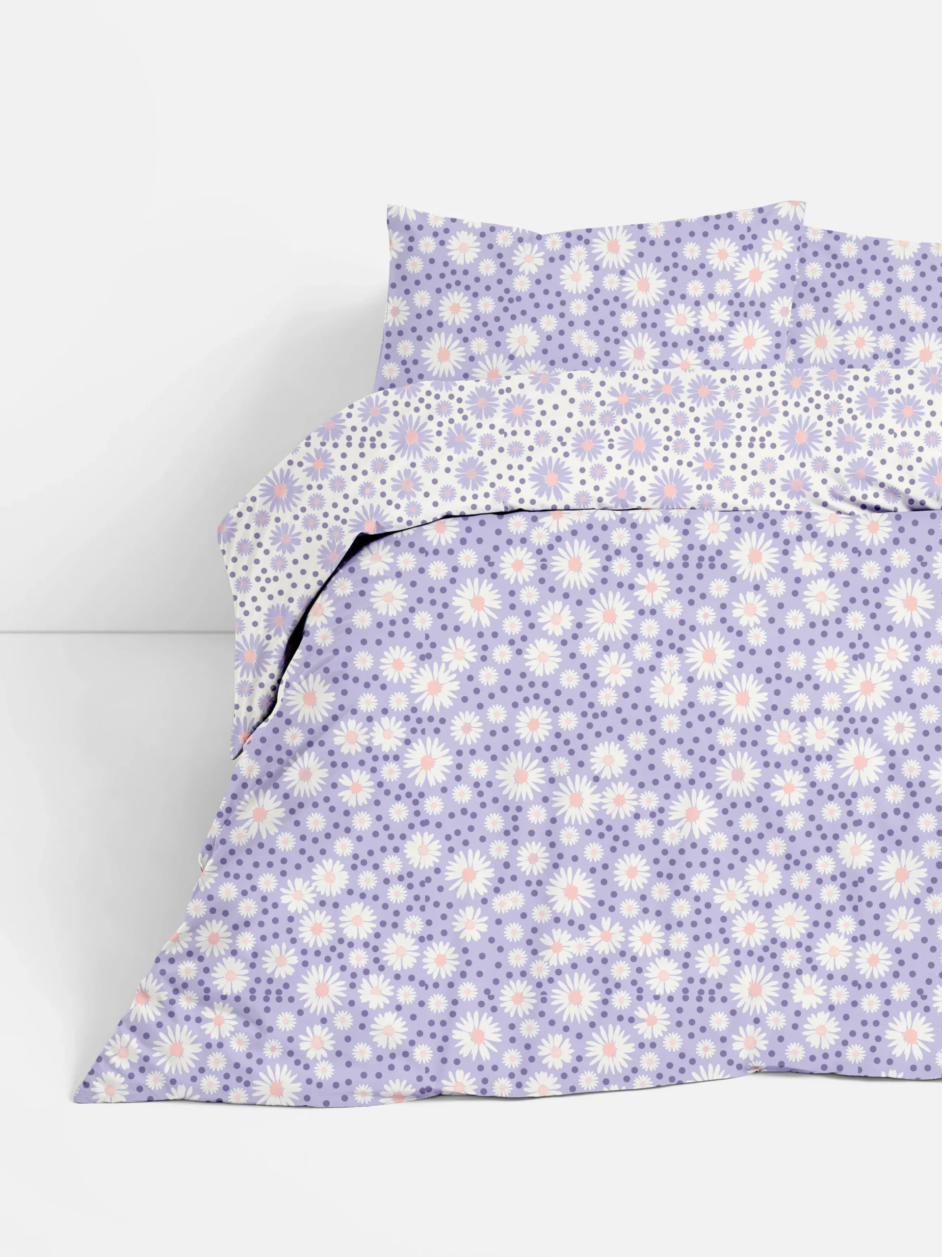 Nórdico Reversible Con Margaritas Para Cama King