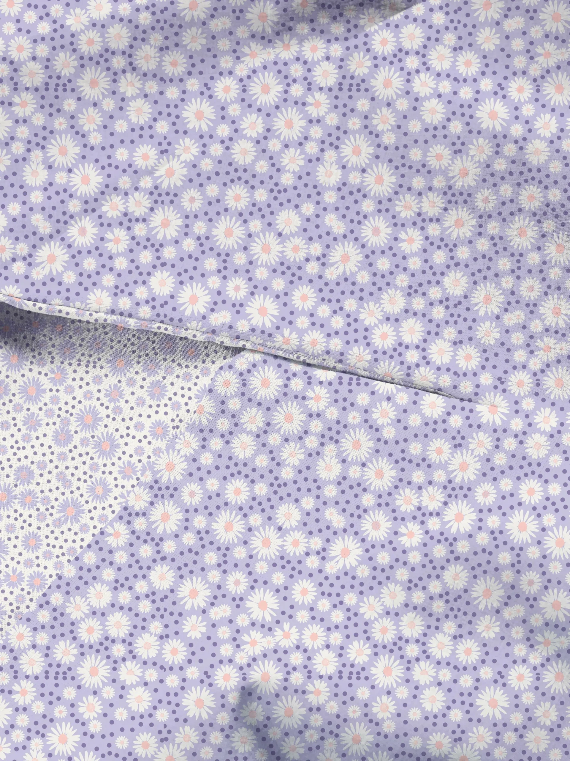 Nórdico Reversible Con Margaritas Para Cama Doble