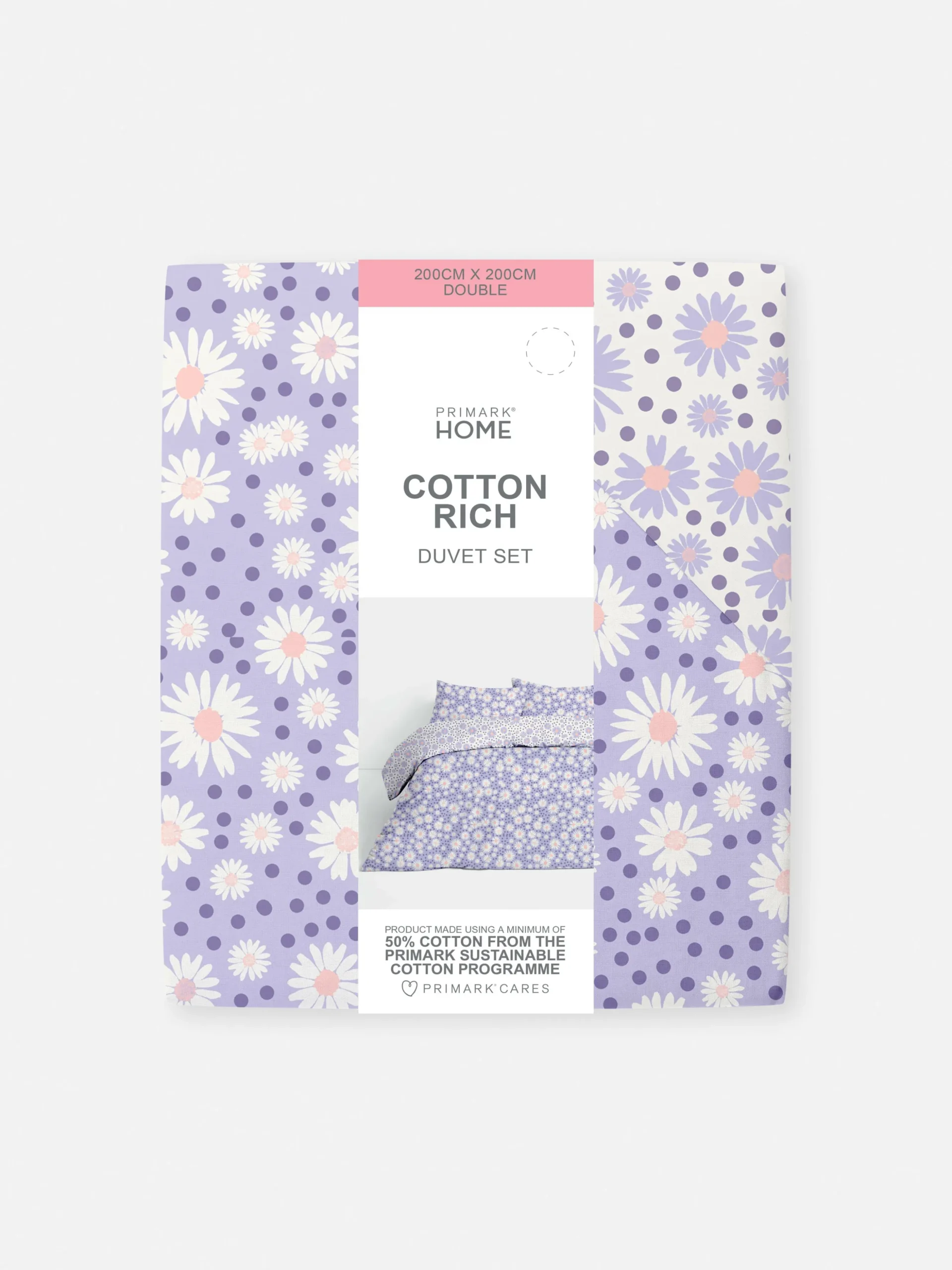 Nórdico Reversible Con Margaritas Para Cama Doble