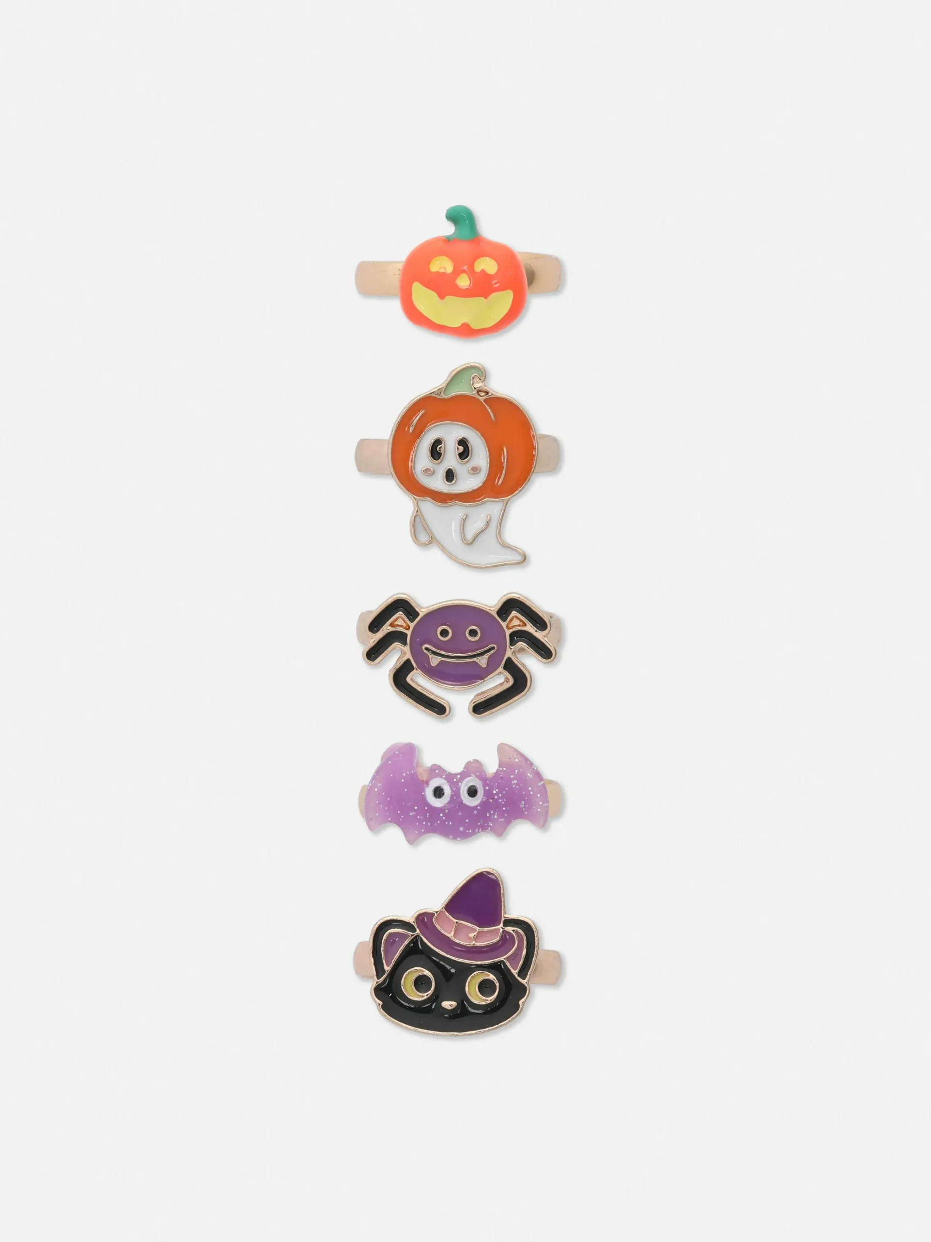 Pack De 5 Anillos De Halloween Fosforescentes